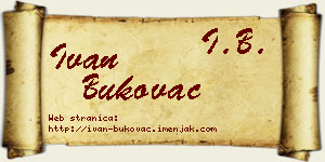 Ivan Bukovac vizit kartica